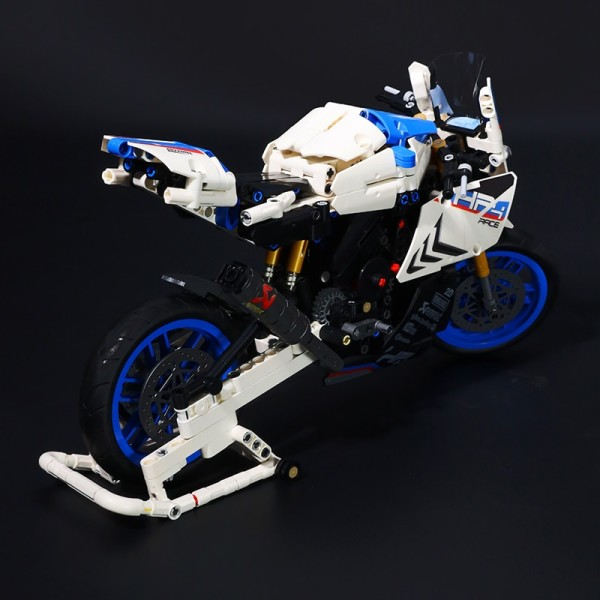 Byggnad Klossar Motorcykel Kits Set Modell Klossar Set City Racing Motorcykel Fordon Brick Leksaker