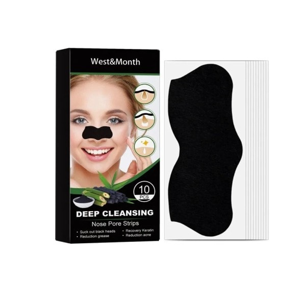 10 stykker Næse Hormhoved Fjerner Maske Deep Cleansing Hud Care Shrink Pore Acne Behandling Maske
