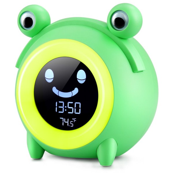 Søt dyr barn alarm klokke søvn trener digital våkne fargerik natt lys barn alarm klokke