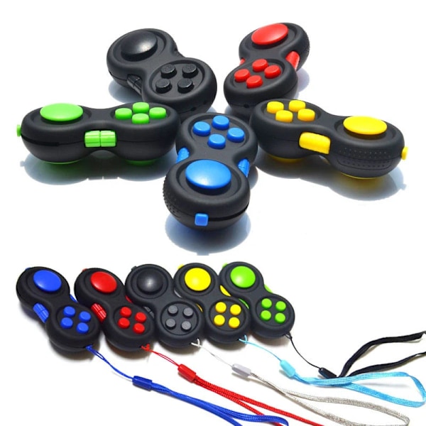 Fidget Controller Pad Spill Fokus Leketøy Glatt ABS Plast Stress Lettelse Squeeze
