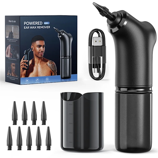 Elektrisk Ear Cleaner Kit 4 Tryk Modes Øre Voks Fjernelse