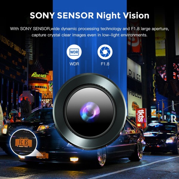 M550 3 Channel Dash Cam Främ Inside Bak Tre Way Bil Dash Kamera