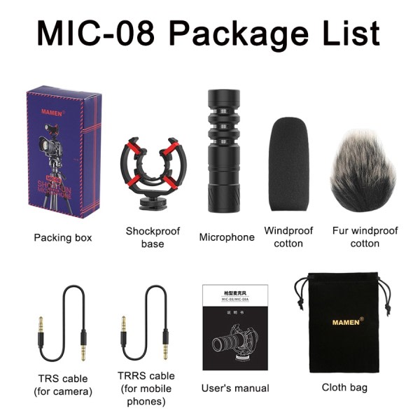 Professionel DSLR Kamera Mikrofon haglgevær mikrofon cardioid pickup