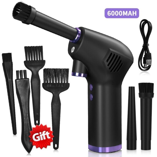 Trådløs Air Duster USB Støv Blæser Håndholdt Støv Opsamler