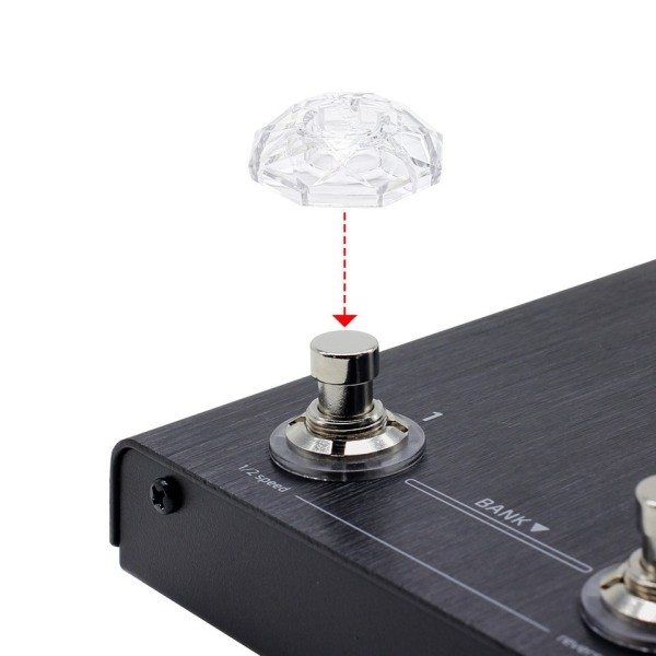 10 st Transparent Fot omkopplare Kåpa Switch Protector Stomp Knapp