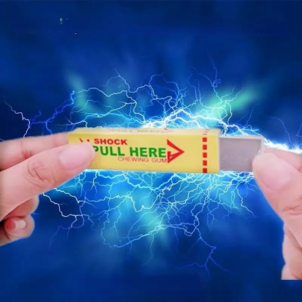 Elektrisk Chock Skämt Tugga Gummi Dra Huvud Chockande Leksak
