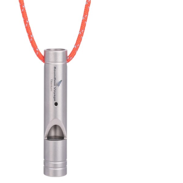 Gränslös Voyage Titanium Visling Nödläge Överlevnad Säkerhet Vislar med Lanyard Högt för Utomhus Camping Coacher Träning