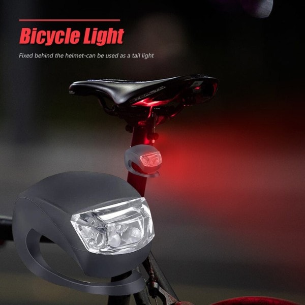 LED Silikoni Pyörä Etu Taka valo