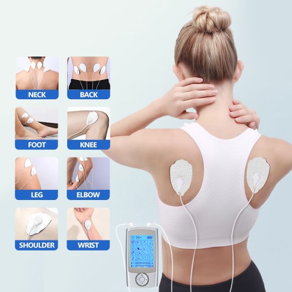Dual Output Ems Muscle Stimulator TENS Digital Massager Akupunktur EMS Massør