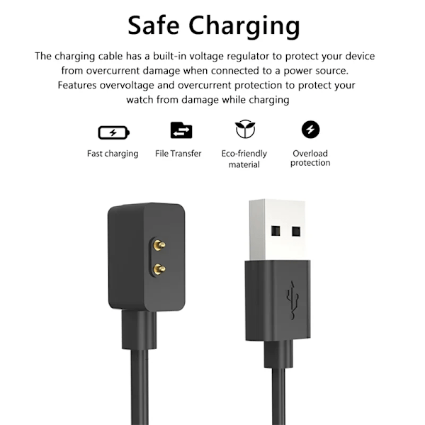 USB Magnetisk Oplader Aktiv Smartwatch Oplader Tråd