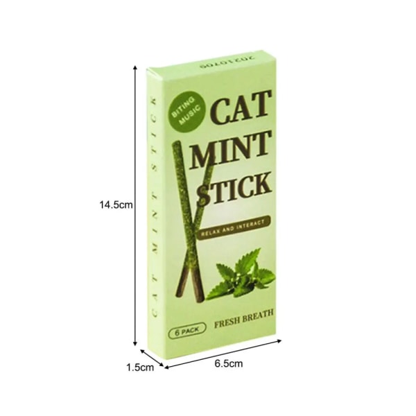 6 stykker Naturlig Matatabi Katt Pinn Mint Fanget Bitt Spent Stenger Silvervine For Katt Tenner Rengjøring