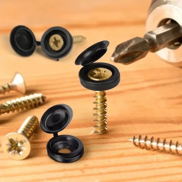 100 delar gångjärn plast skruv lock lock muttrar vik snäpp skydd lock