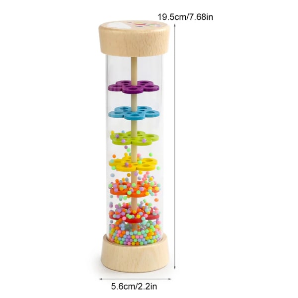 Regn pind legetøj børn sensorisk udviklingsmæssig rytme ryster regnmager cylinder