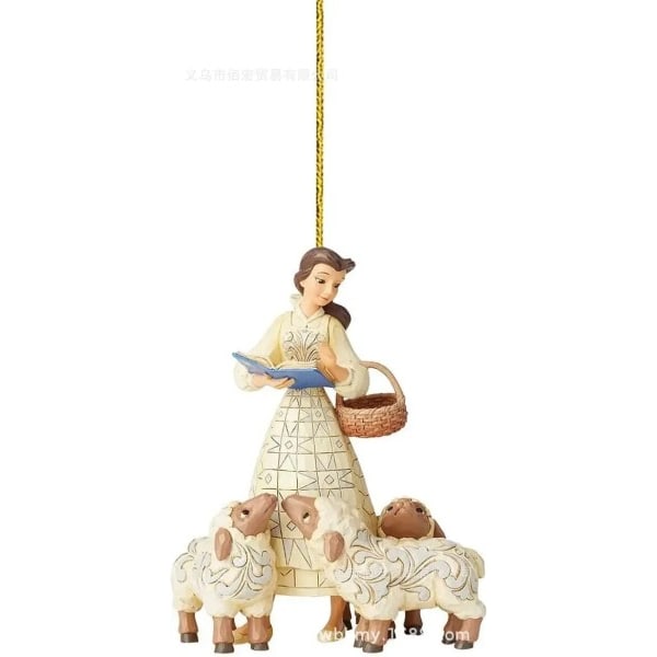 Jul Tre Anheng Periferutstyr Dekorasjon Fryst Snø Hvit Prinsesse Modell Dukke Ornamenter