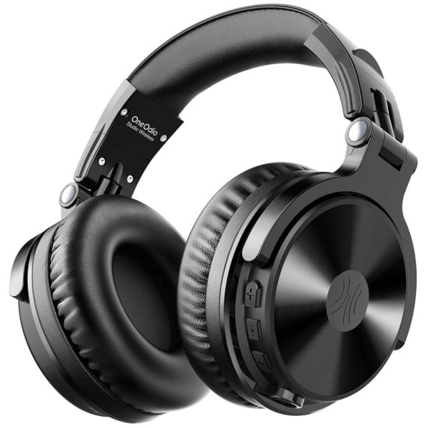 Bluetooth trådløs hodetelefoner med mikrofon 110 timer foldbar over øre bluetooth 5.2 headset