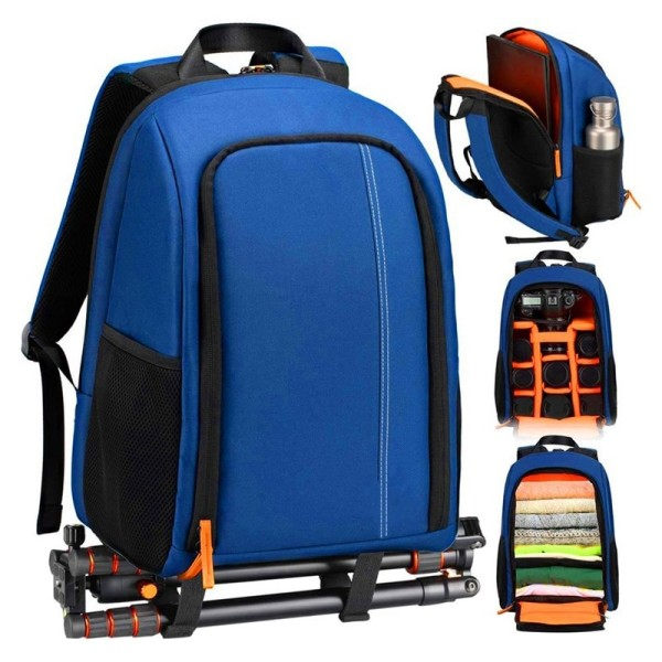 Hane Large Capacity Kamera Ryggsäckar Utomhus Shooting Ryggsäck Nylon Vattentät Stötsäker DSLR