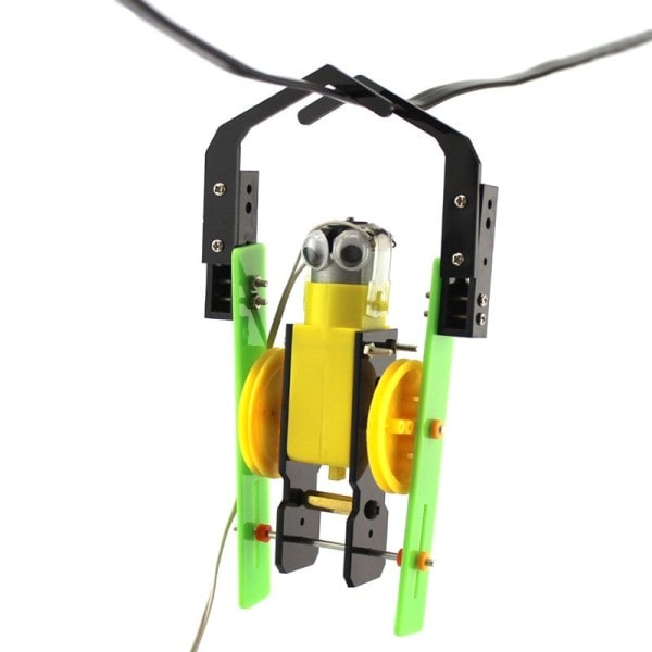 DIY Wire Control Climb Robot Håndlavet Legetøj Fysisk Gizmo Bygge Klodse Kits Solar Energi Samlet Legetøj