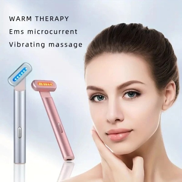 Fe Stick Eye Skønhed Instrument Rød og Blå Lys Massage Mikrostrøm Vibration