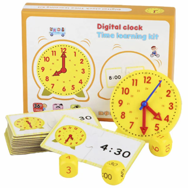 Lapset Montessori kello opetus lelut tunti minuutti sekunti kognition vastaava palapeli lelut