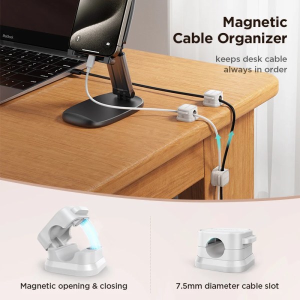 6 delar magnet kabel klämma kabel hållare lim tråd hållare sladd kabel organisator för hem kontor under skrivbord hantering
