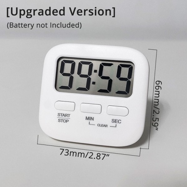 Digital Kjøkken Timer, Matlaging Timer, Sterk Magnet Tilbake, for Matlaging Baking Sport Spill Kontor