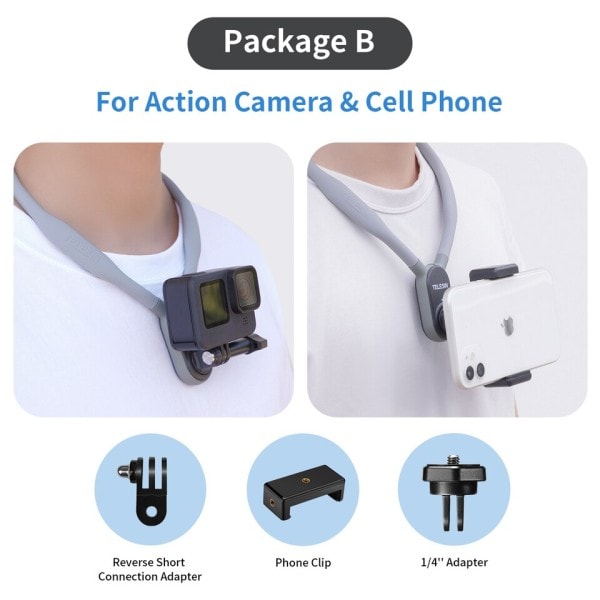 Hals Hold Mount for GoPro Hero 11 10 9 8 7 6 5 Insta360 DJI Osmo Action2 Samsung Smartphone  Magnetic GoPro Tillbehör