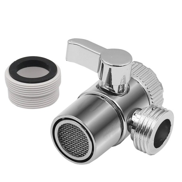 Zink legering Omkopplare Kran Adapter Kök Sho Splitter Omkopplare Ventil Vatten Kran Anslutning Toalett Bidé Dusch
