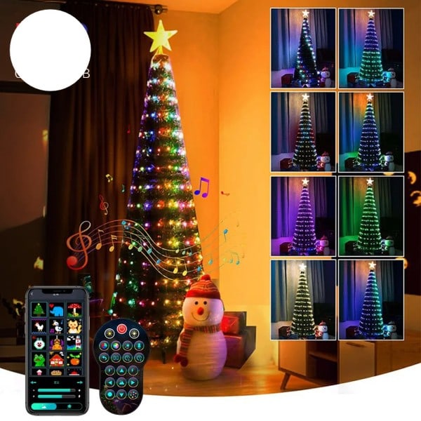 Smart Julelys med Bluetooth APP & Fjernkontroll