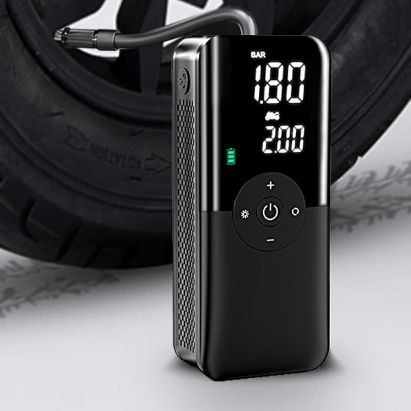 Bærbar Elektrisk Dæk Hjul Inflator Til Bil Cykel Motorcykel Mini Batteri Digital Display Luft Pumpe