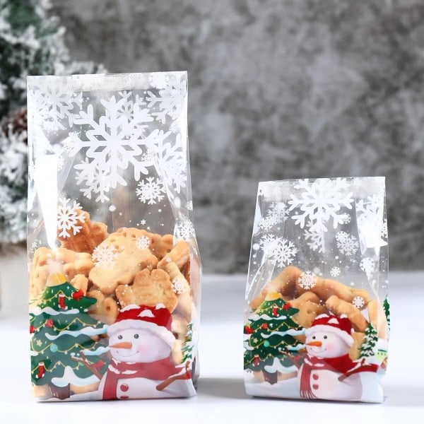 Jul Snögubbe bakat varor påse god jul inredning