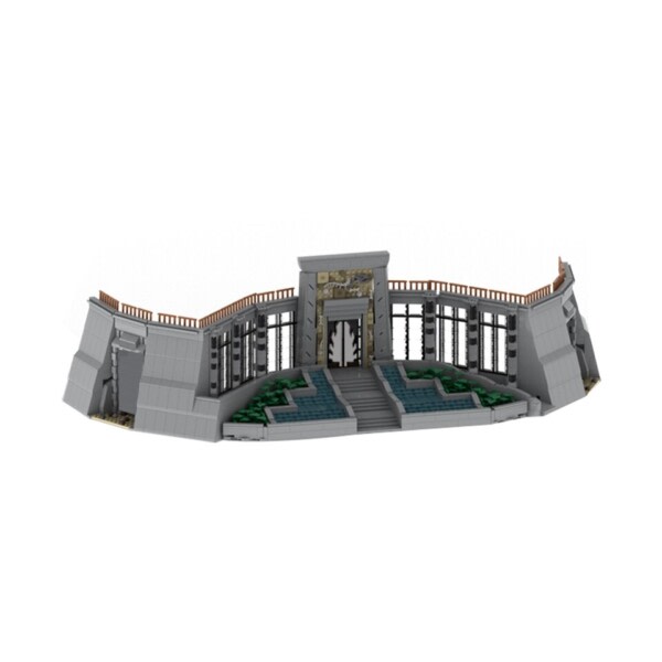 Jurassic Visitor Center Building Blocks Kit Dinosaur Paradise Architecture Assemble Brick Mall  Puzzle Toy