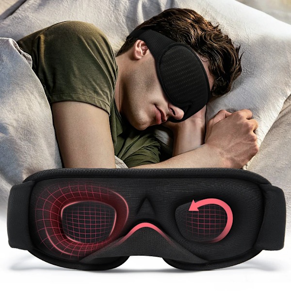 3D Sömn Mask Blockera Ut Ljus Sömn Mask