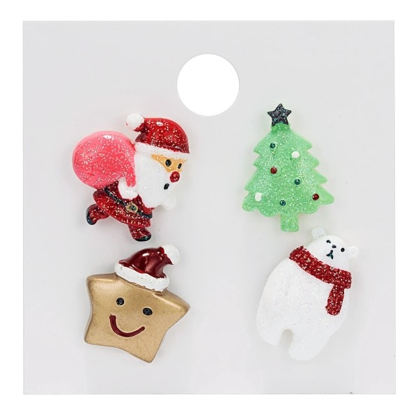 God jul broscher set för kvinnor jul strumpor jul träd älg emalj emblem liten brosch