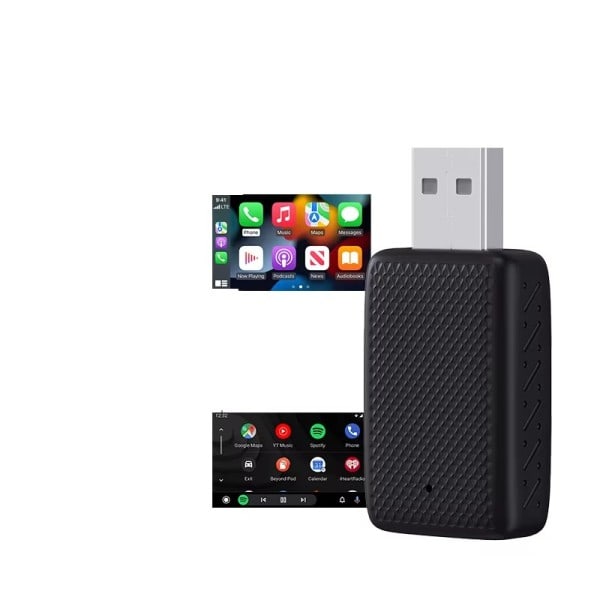 Langallinen Wireless CarPlay 2 in1 Mini Adapter Android Auto Smart Box Plug and Play