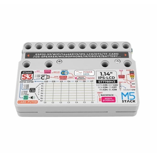 Kortdator StampS3 mikrokontroller 56 tangent tangentbord kort dator
