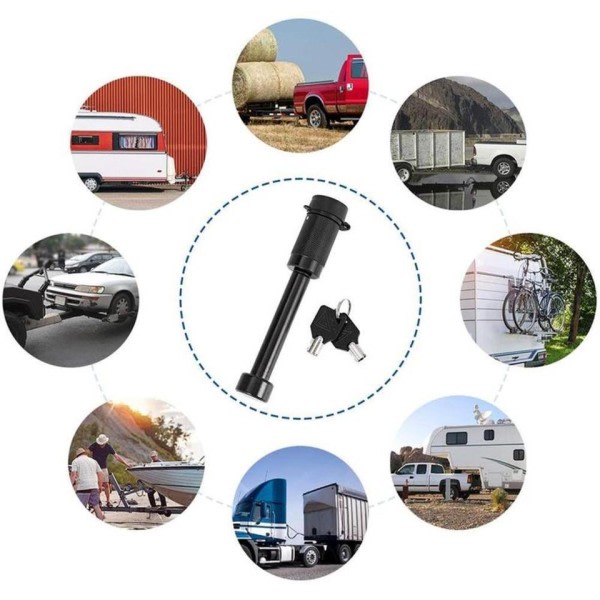 Trailer Hitch Pin Lås Plum Blossom Gummi Trailer & Universal Core Tow Receiver Lås