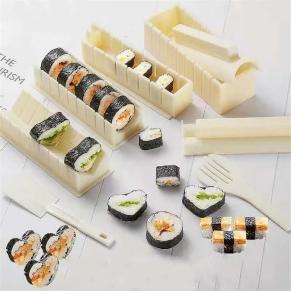 Sushi Maker og Ris cirkulær Mold Japansk Kage kærlighedsagtig Muld Multifunktionel Mould firkantet Sushi Making Værktøj Sæt