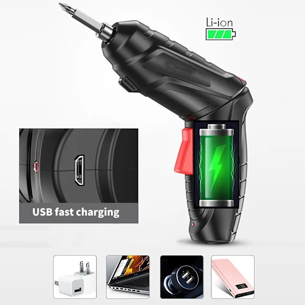 3,6v El Verktyg Set Hushåll Underhåll Reparation 1800mAh Lithium Batteri Mini Hushåll Elektrisk Borr