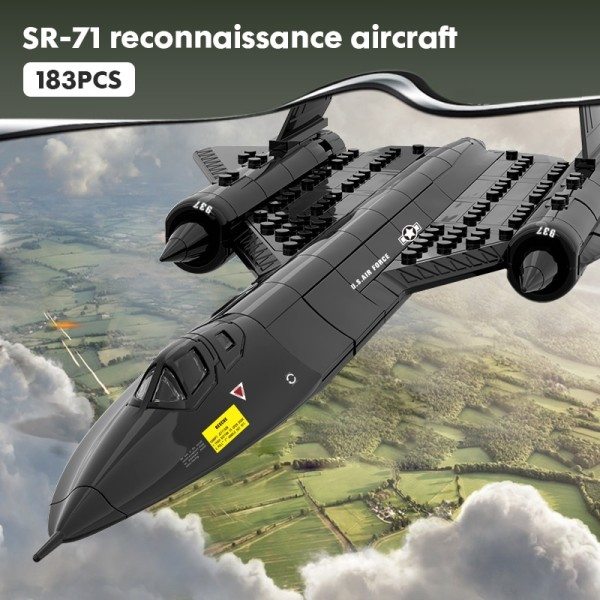 Air Force Blackbird Rekognoscering Fly Legering Model Fighter Samling Bygning Klods Legetøj