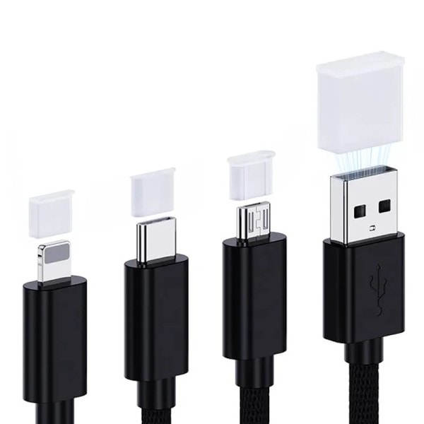 För IOS Typ C Micro USB A Charging Port Protective Cover