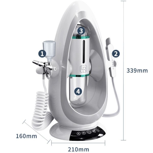 Hydra Dermabrasion Aqua Peeling Skjønnhet Enhet Vann Oxygen Hud Skjønnhet rensende ansiktsbehandling boble maskin