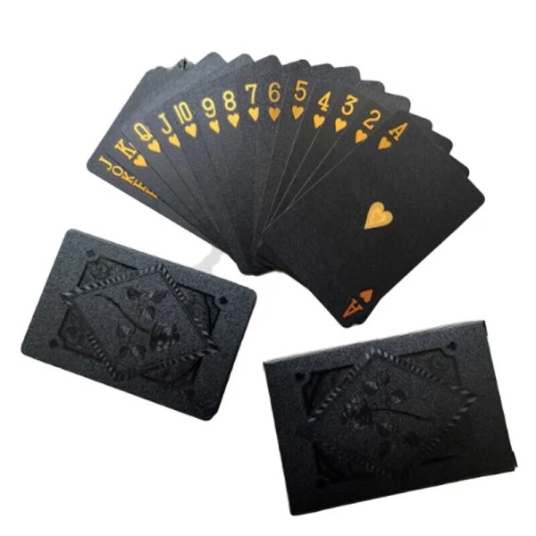 Färg svart guld spel kort spel kort grupp vattentät poker kostym magi dmagic paket bräde spel