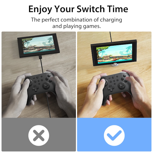 Mini laddning docka kompatibel med Nintendo switch och switch lite portabel dockningsstation