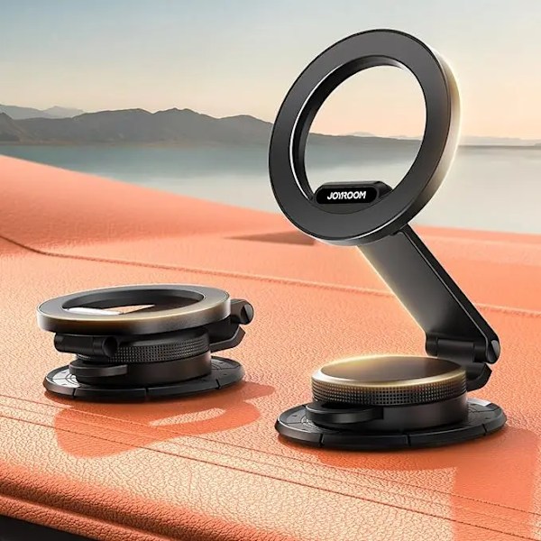 Magnetisk bil fäste allmetall starkast magnet hopfällbar telefon hållare för bil instrumentpanel Tesla telefon fäste för iPhone