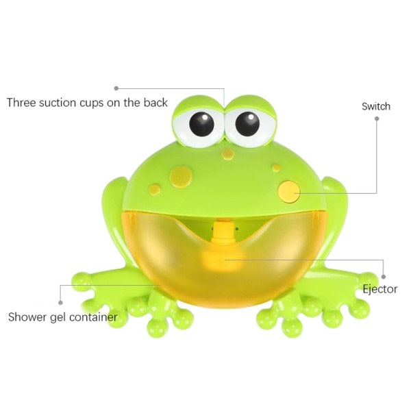 Boble Krabber Frø Baby Bad Legetøj Småbørn Bad Bubble Maker Pool Svømning Badekar Sæbe Maskine Badeværelse Legetøj til børn