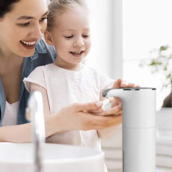 450 ml automatisk sæbe dispenser berøringsfri skummende sæbe dispenser genopladelig vandtæt skum sæbe pumpe dispenser