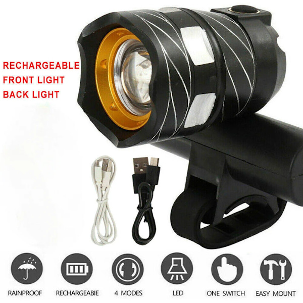 15000LM T6 LED Light Cykel Tillbehör Cykel Light Set