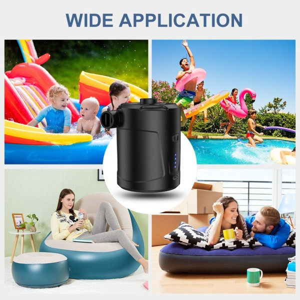 Elektrisk Luft Pump Bärbar Snabbfyllning Luft Pump 5000mAh Perfekt Inflator / Deflator Pump