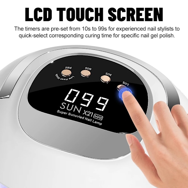 320W 72LEDs Kraftfull Spik Torktumlare Med Stor Touch Skärm LED Spik Lampa
