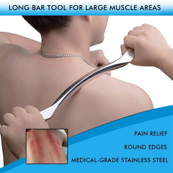 7 stykker rustfritt stål gua sha skraping verktøy muskel skraper for mykt vev fysikalsk terapi